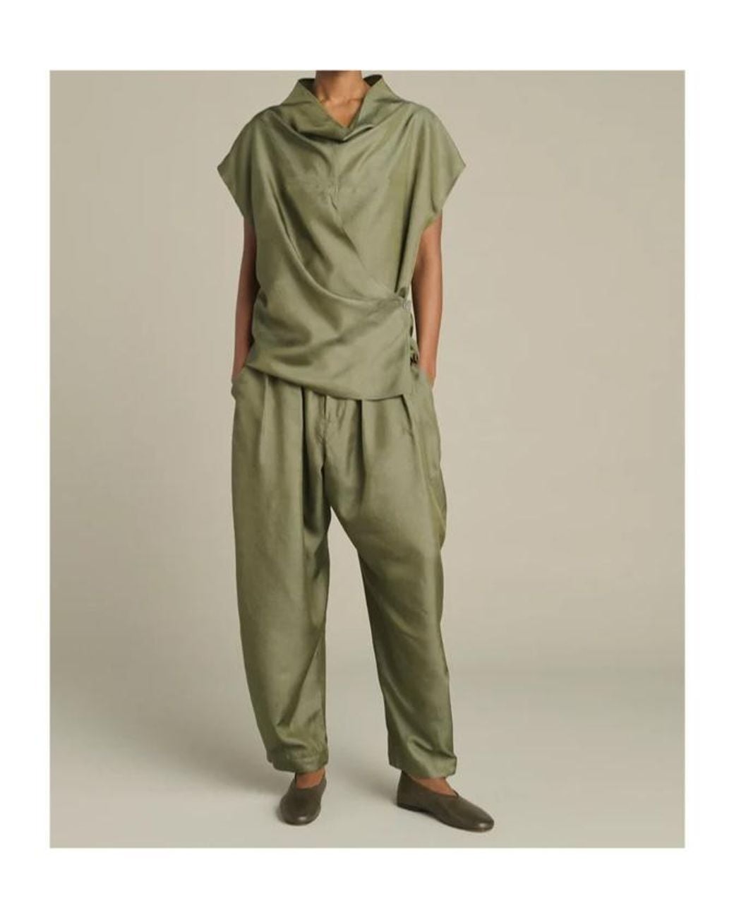 Soeur Green Logo Casual Pants