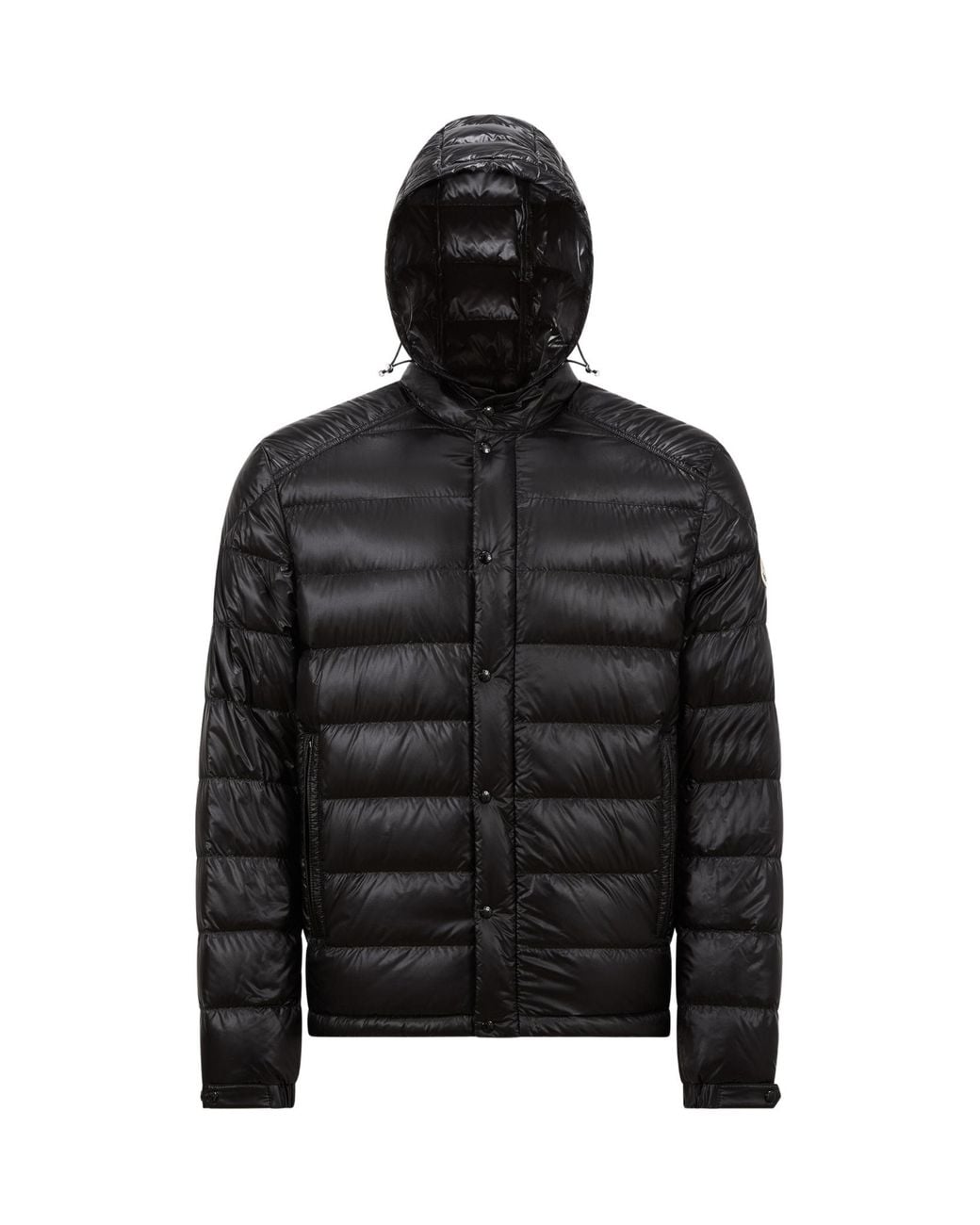 Moncler Black Gliere Logo Patch Padded Jacket for men
