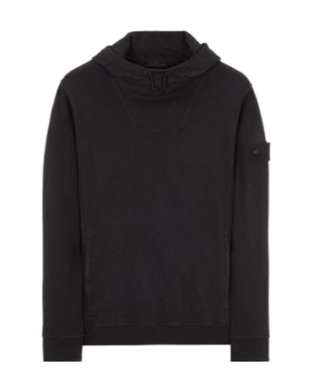 Stone Island Black Compass Patch Hoodie for men