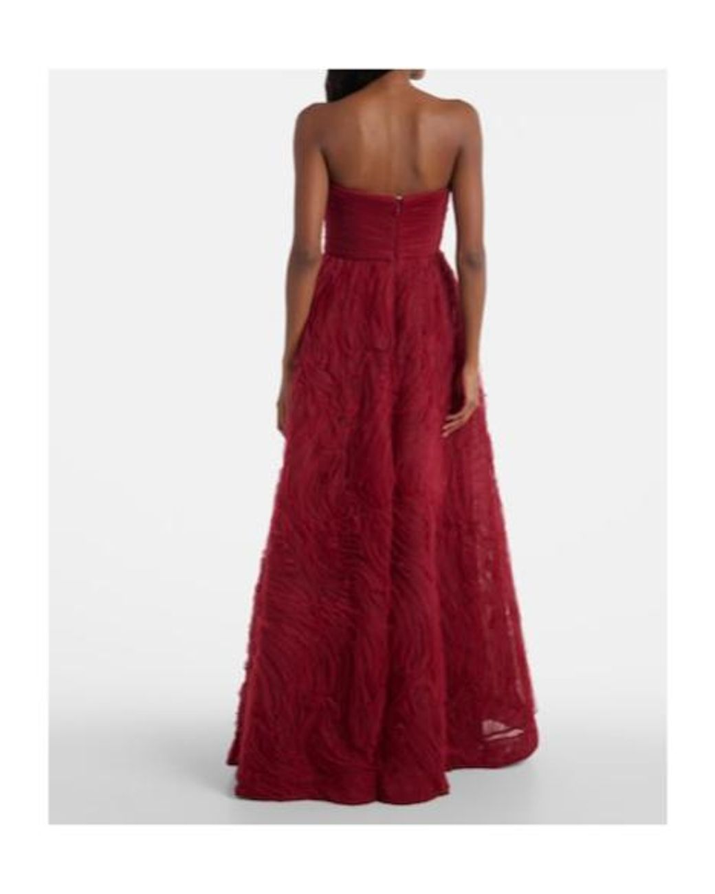 Rebecca Vallance Red Willow Mesh Bustier Gown