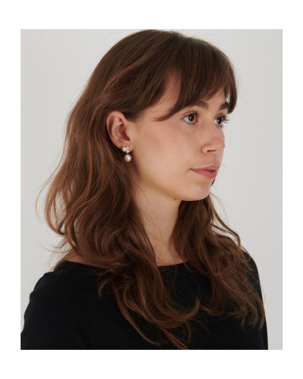 Sophie Bille Brahe White Stella Perle R Single Pearl Earring