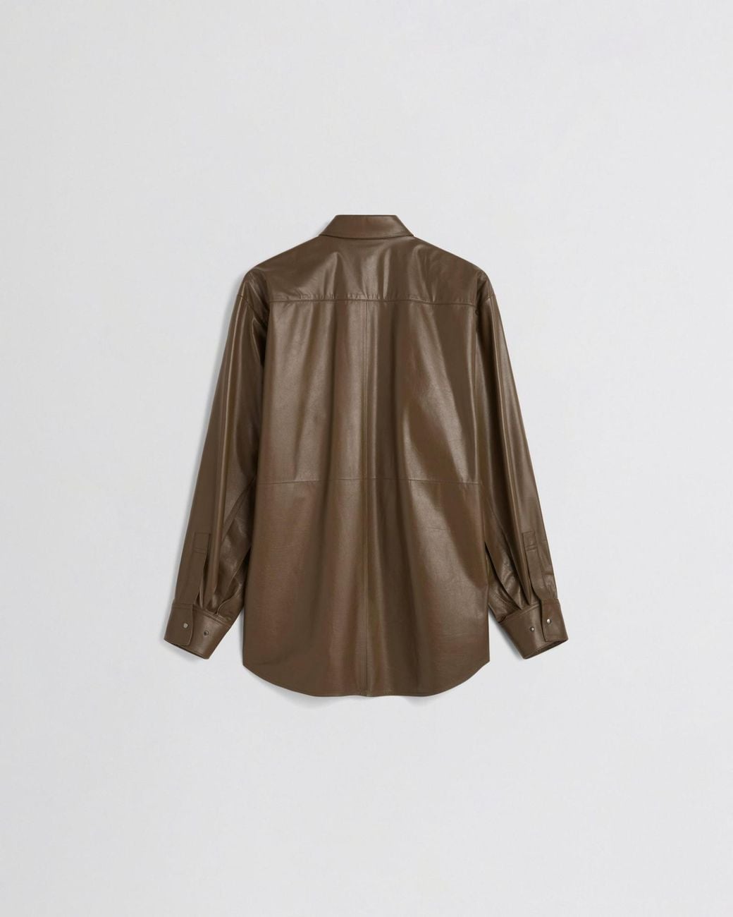Phoebe Philo Brown Leather Shirt