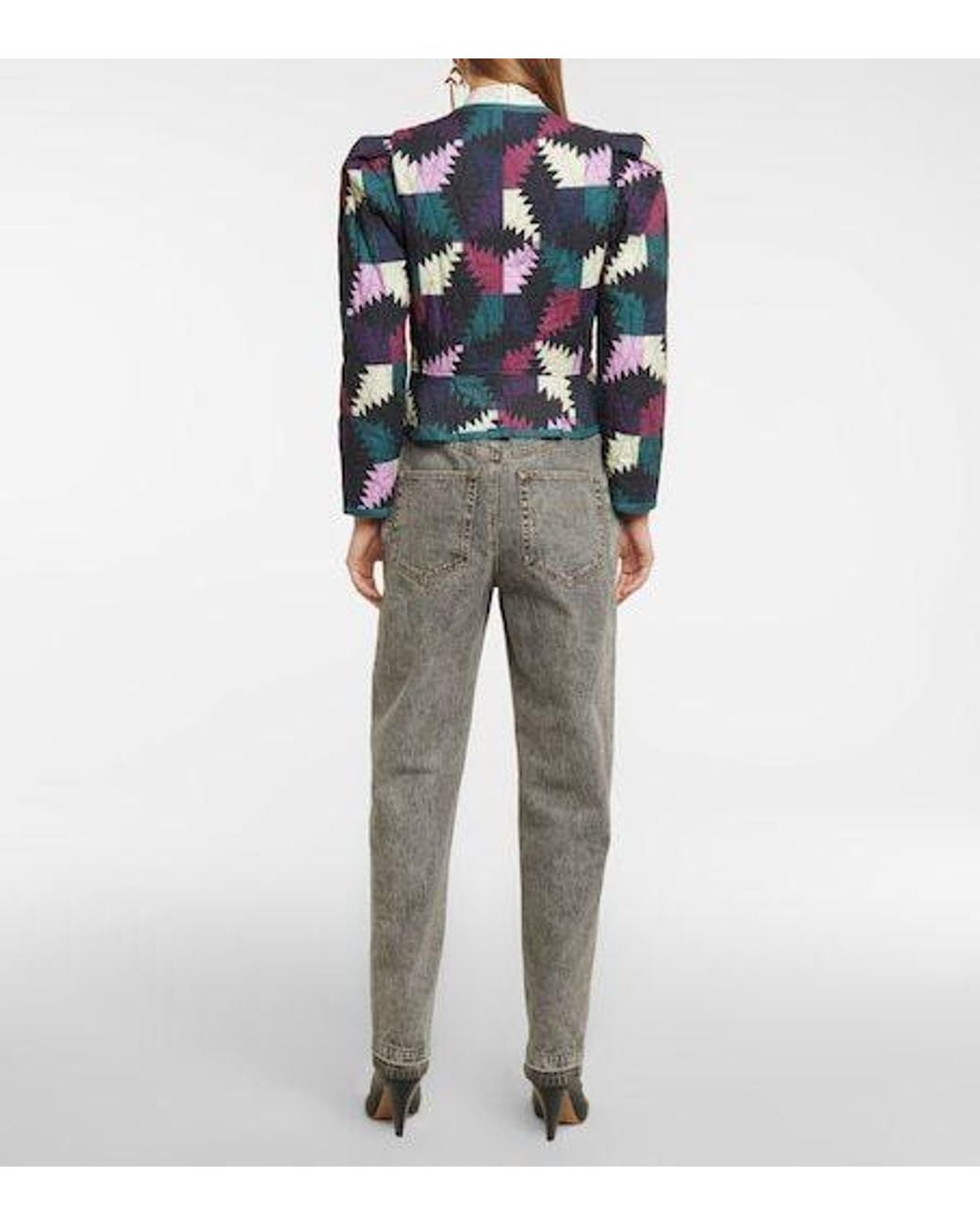 Isabel Marant Blue Hafileal Printed Cotton Jacket