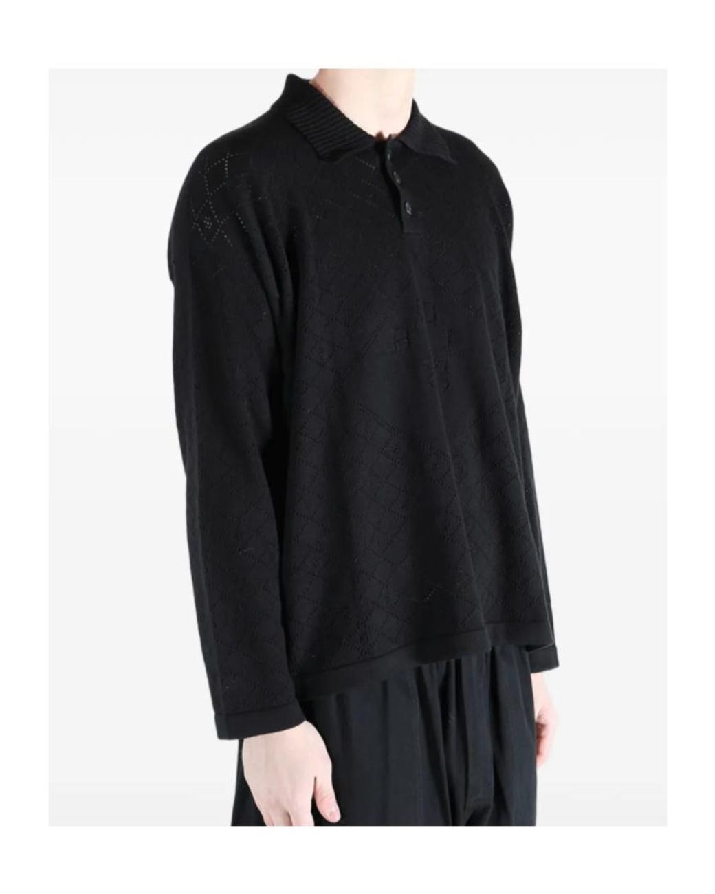 Bode Black Polo Shirts for men