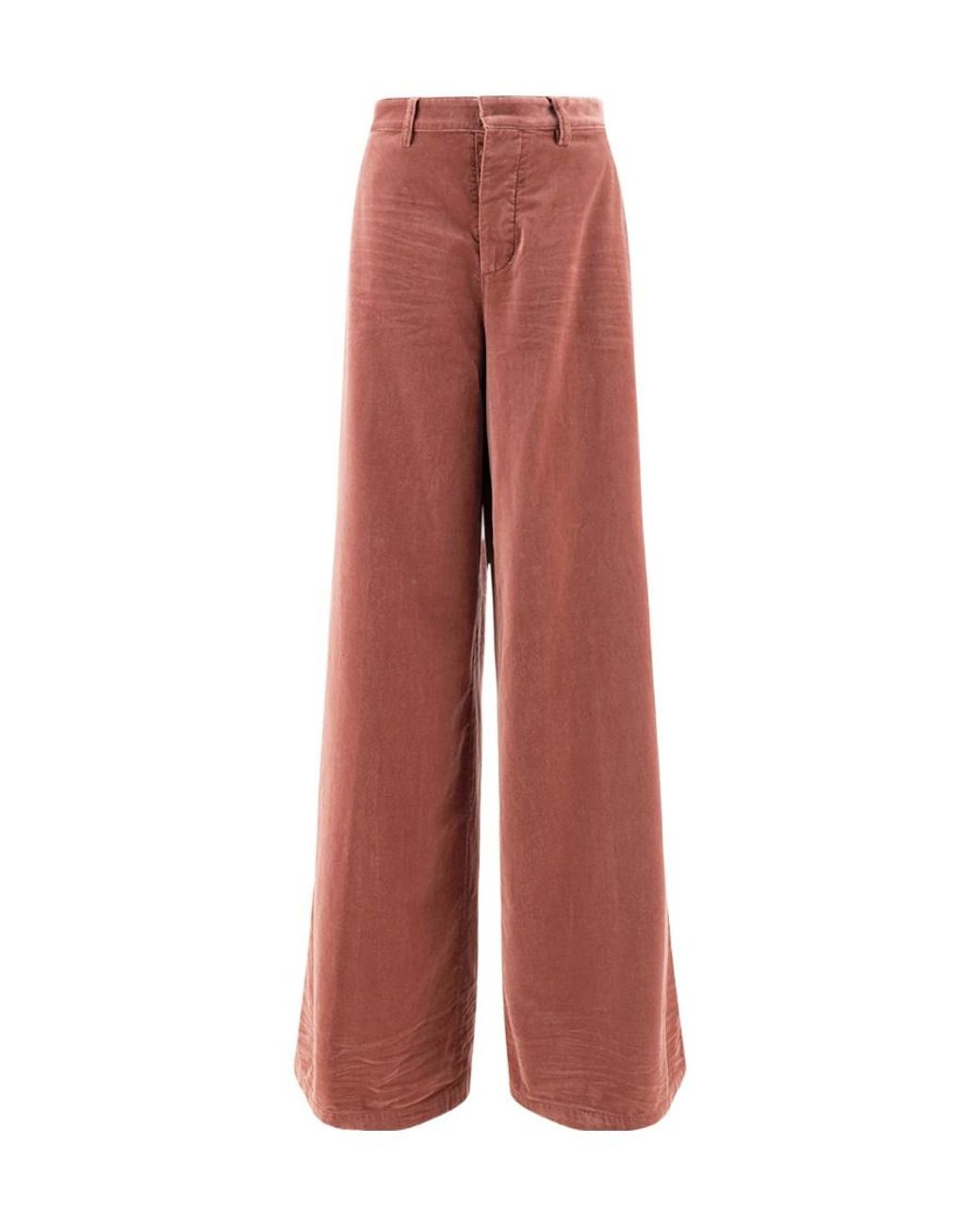 DSquared² Red Baggy Cut Velvet Trousers