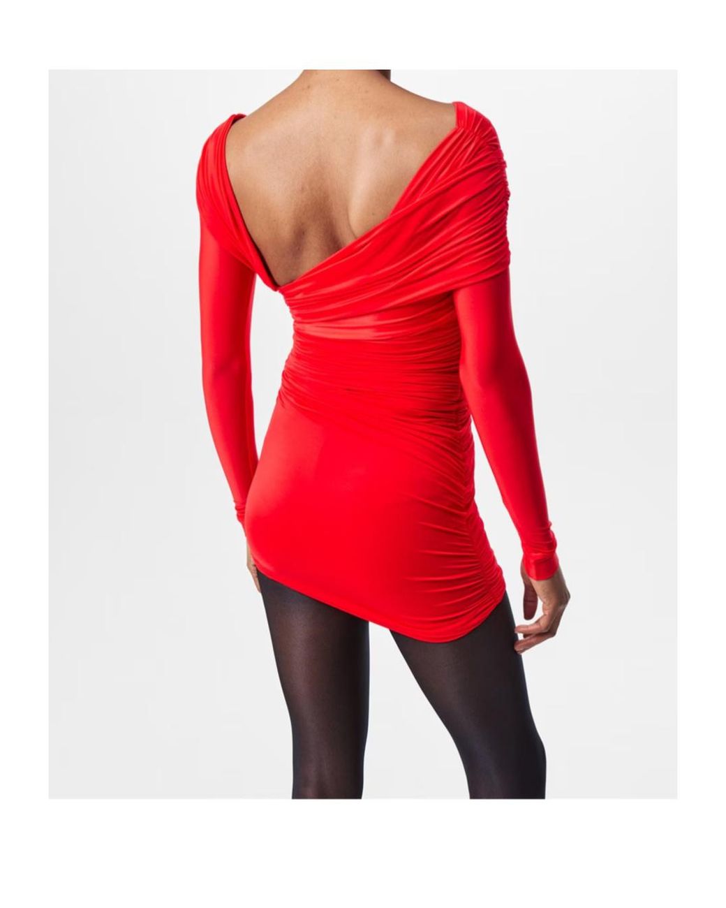 Balenciaga Red Draped Dress