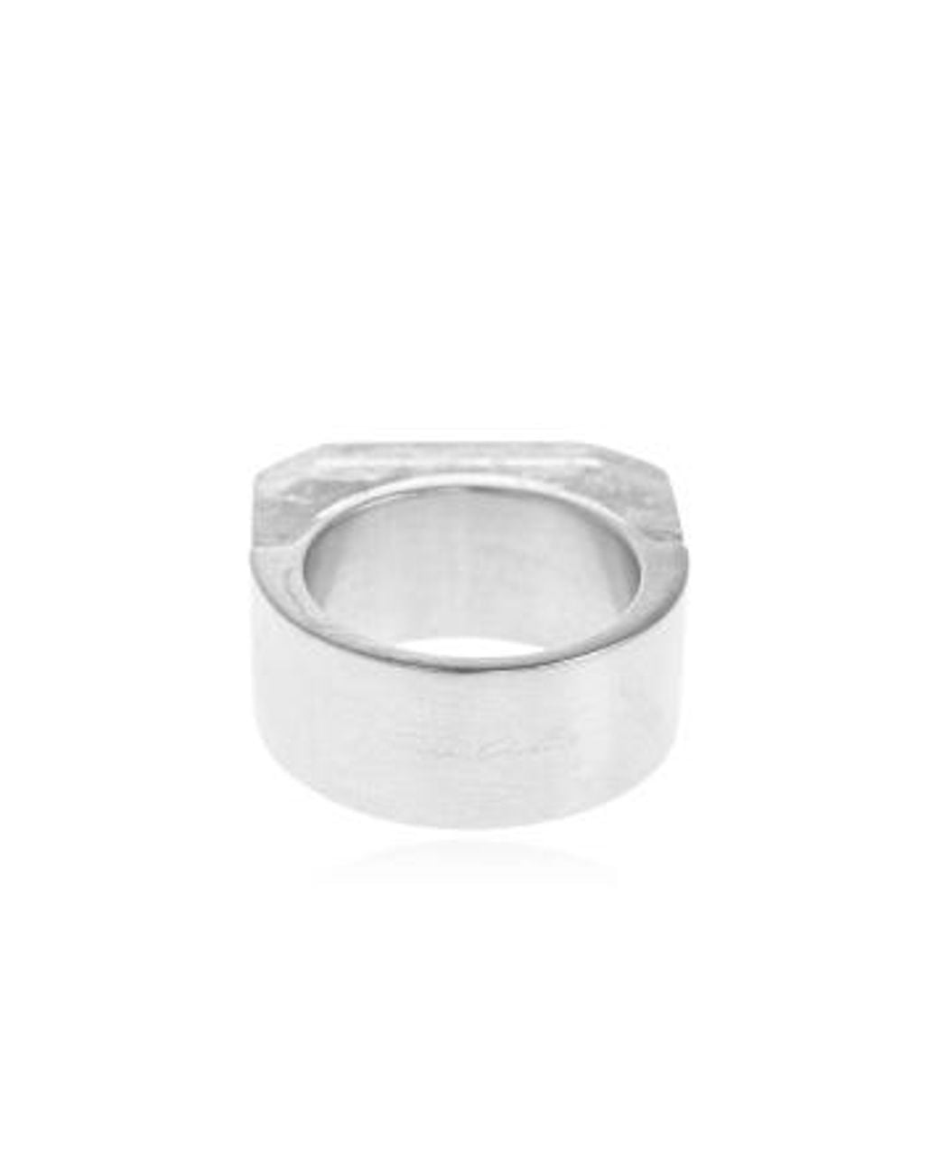 Rick Owens White Double Embellished Hollywood Ring for men