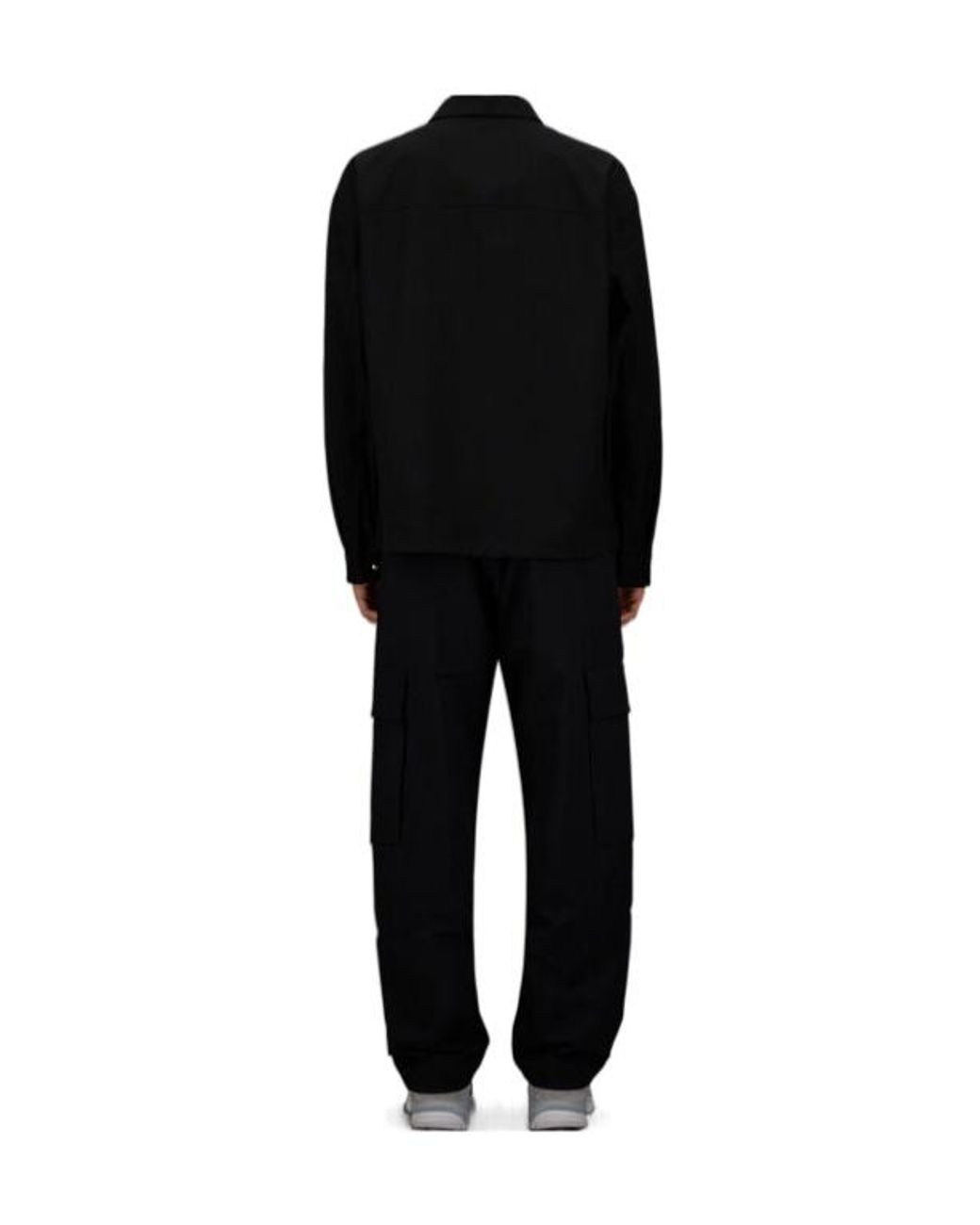 Herno Black Laminar Long-Sleeved Shirt Jacket for men