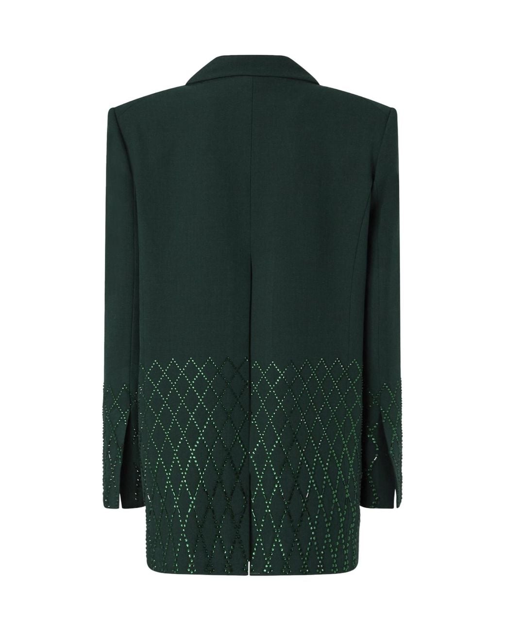 Pinko Green Embellished Oversized Blazer