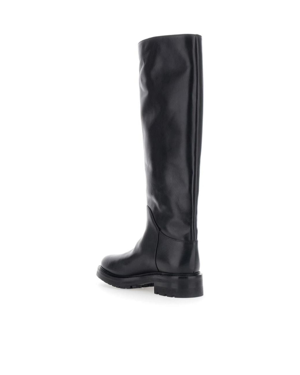 Strategia Black Round-Toe Tall Boots