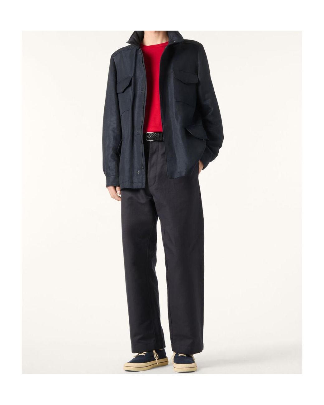 Loro Piana Blue Traveler Field Jacket for men
