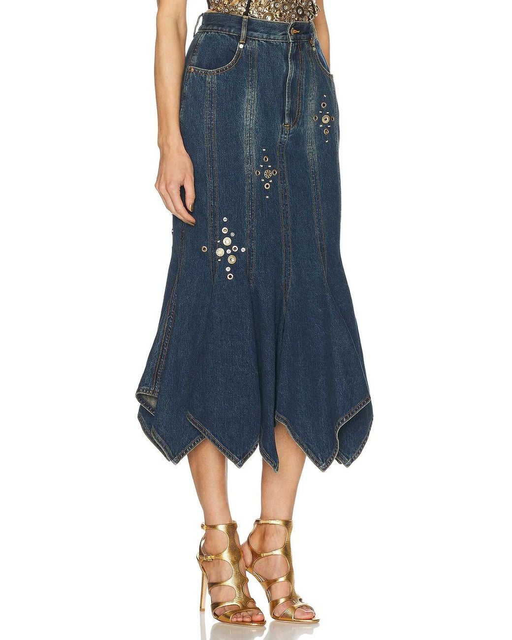 Area Blue Crystal Skirt