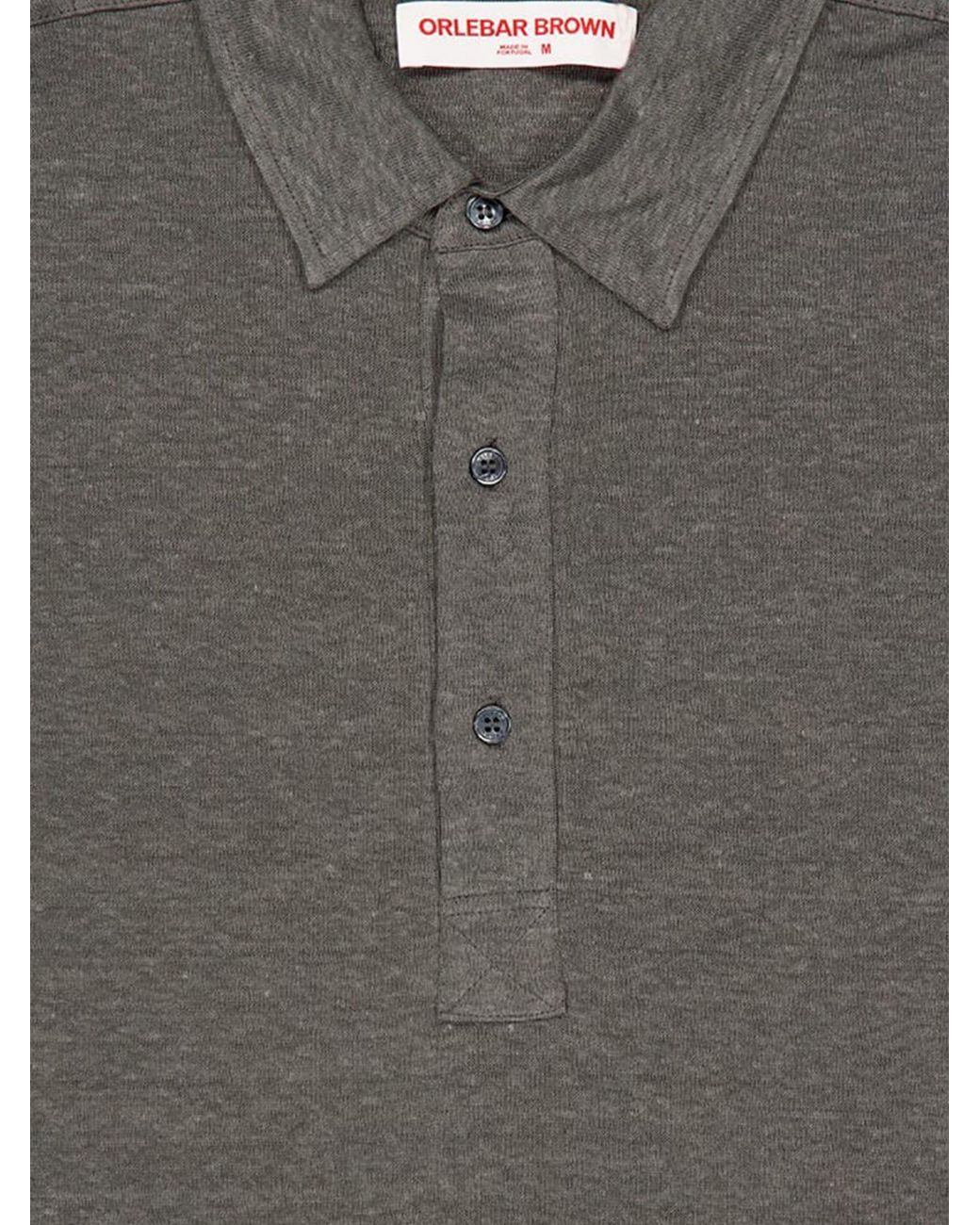 Orlebar Brown Gray Short-Sleeved Polo Shirt for men