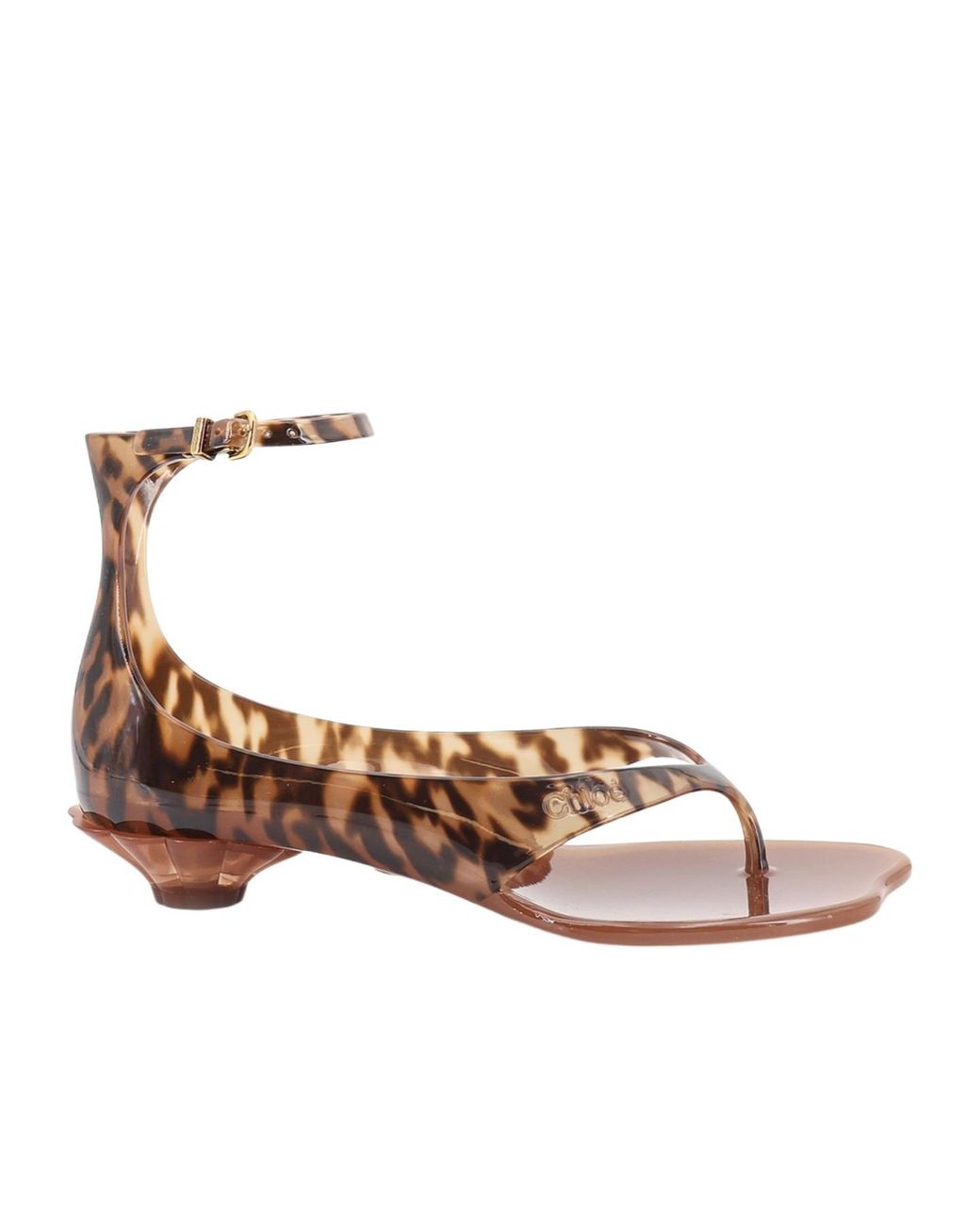 Chloé Brown Jelly Sandals
