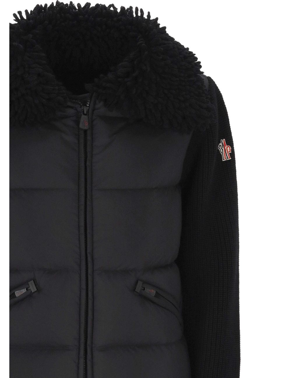 Moncler Black Grenoble Padded Zip-Up Cardigan