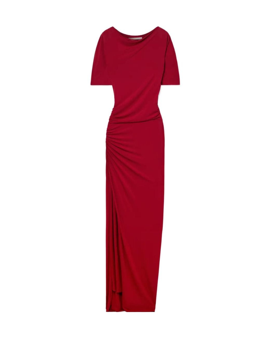 Jason Wu Red Plain Weave Fabric Maxi Dress