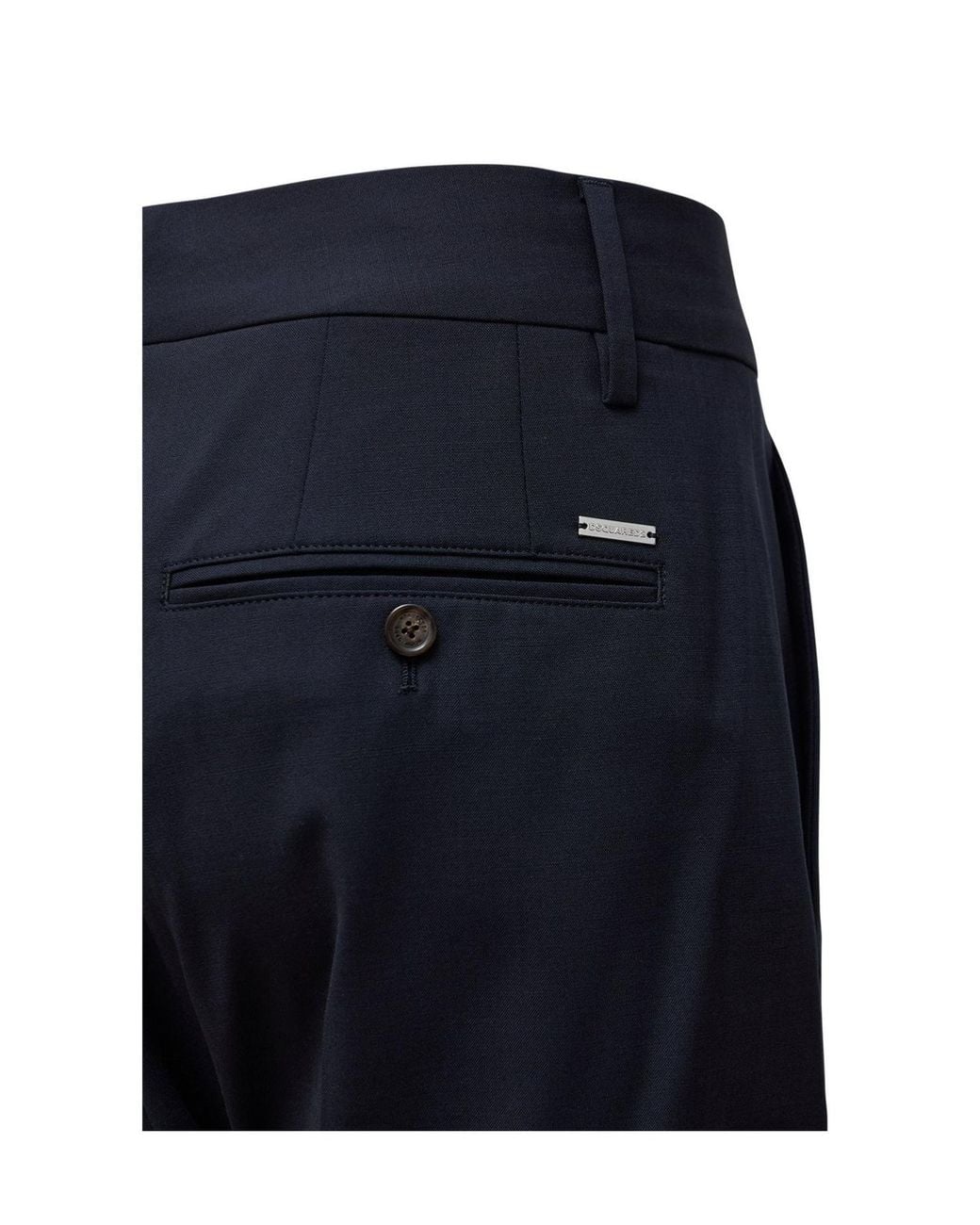 DSquared² Blue Pleated Tailored Trousers for men