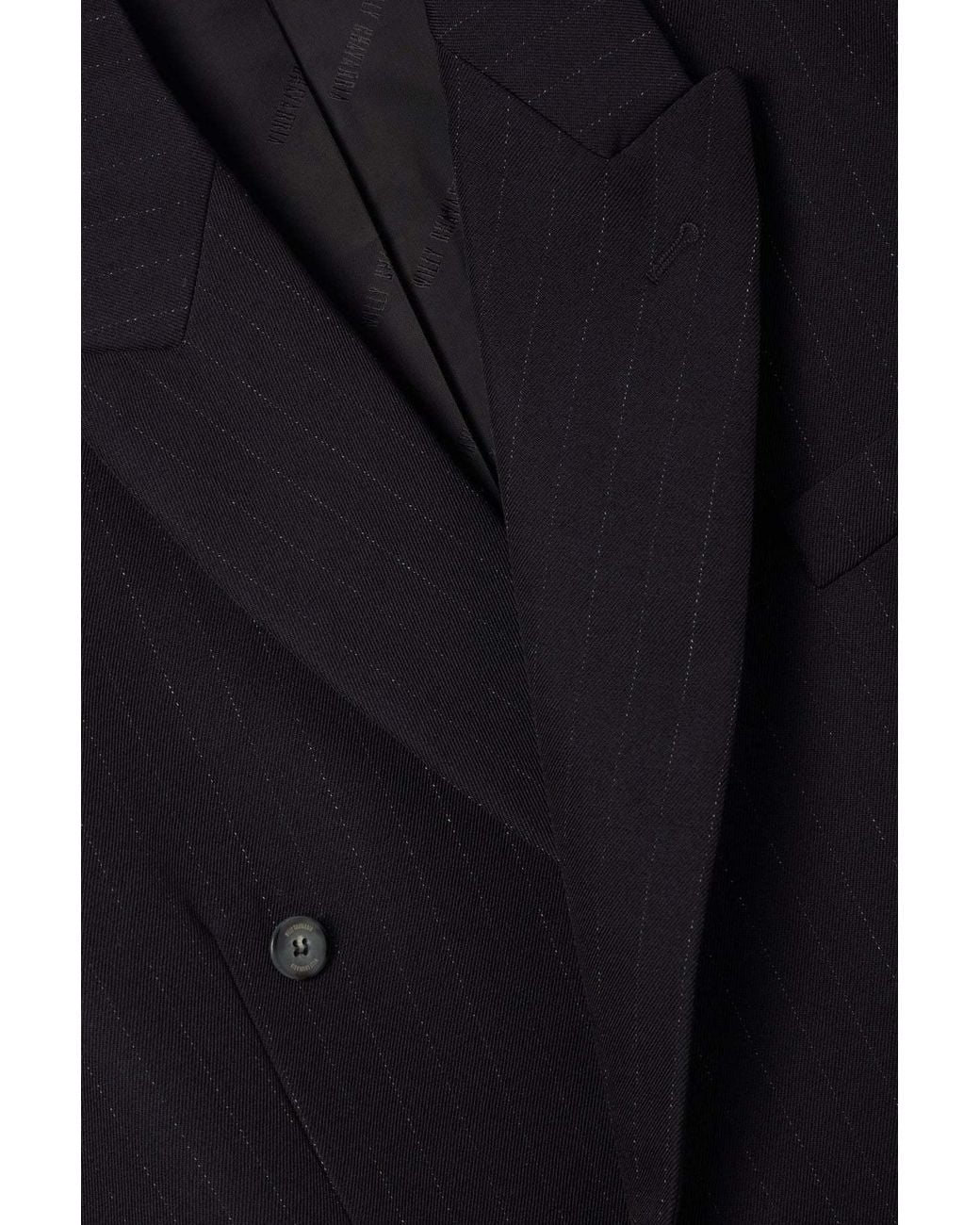 Willy Chavarria Blue Double-Breasted Suit Jacket for men