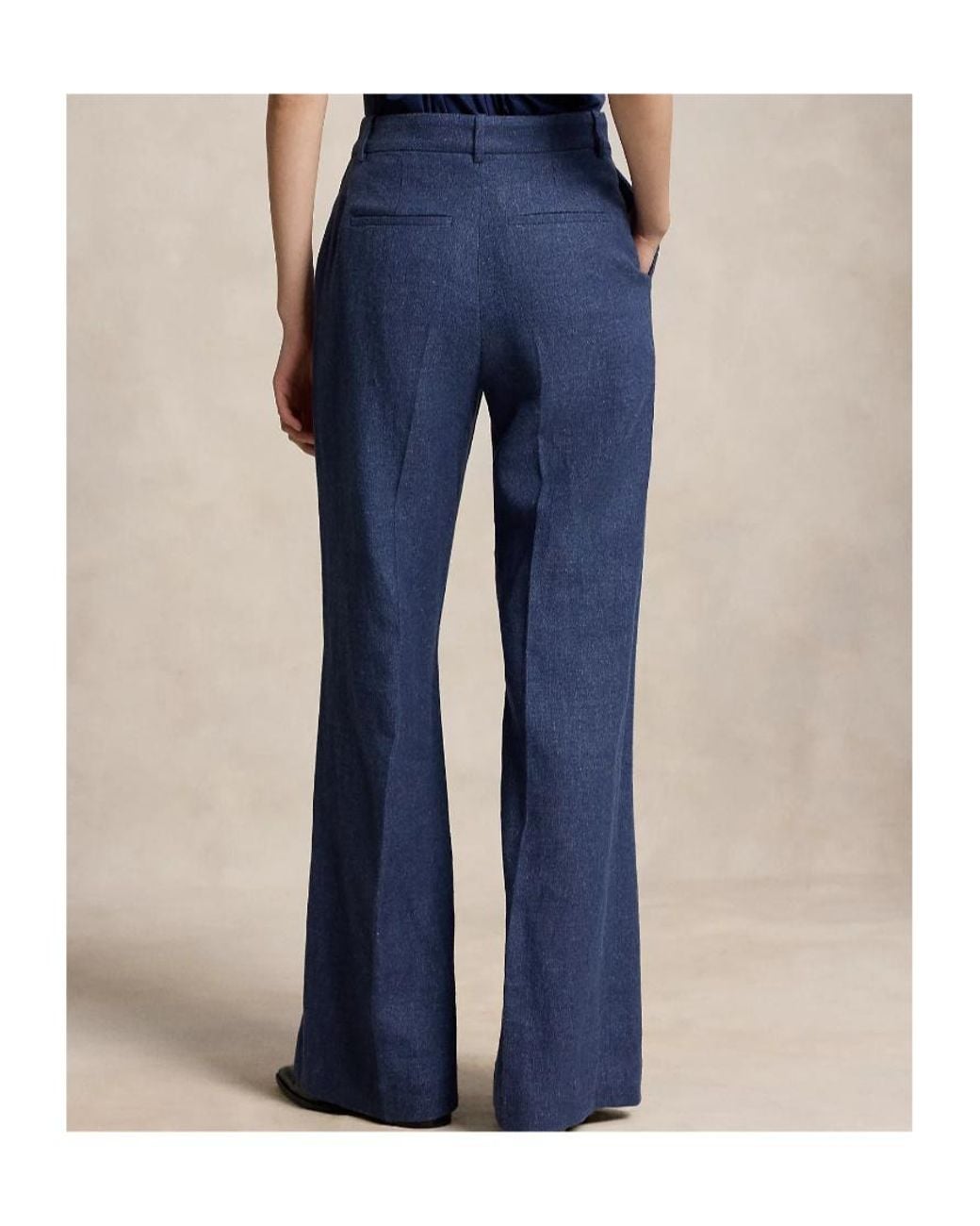 Polo Ralph Lauren Blue High-Rise Flared Trousers
