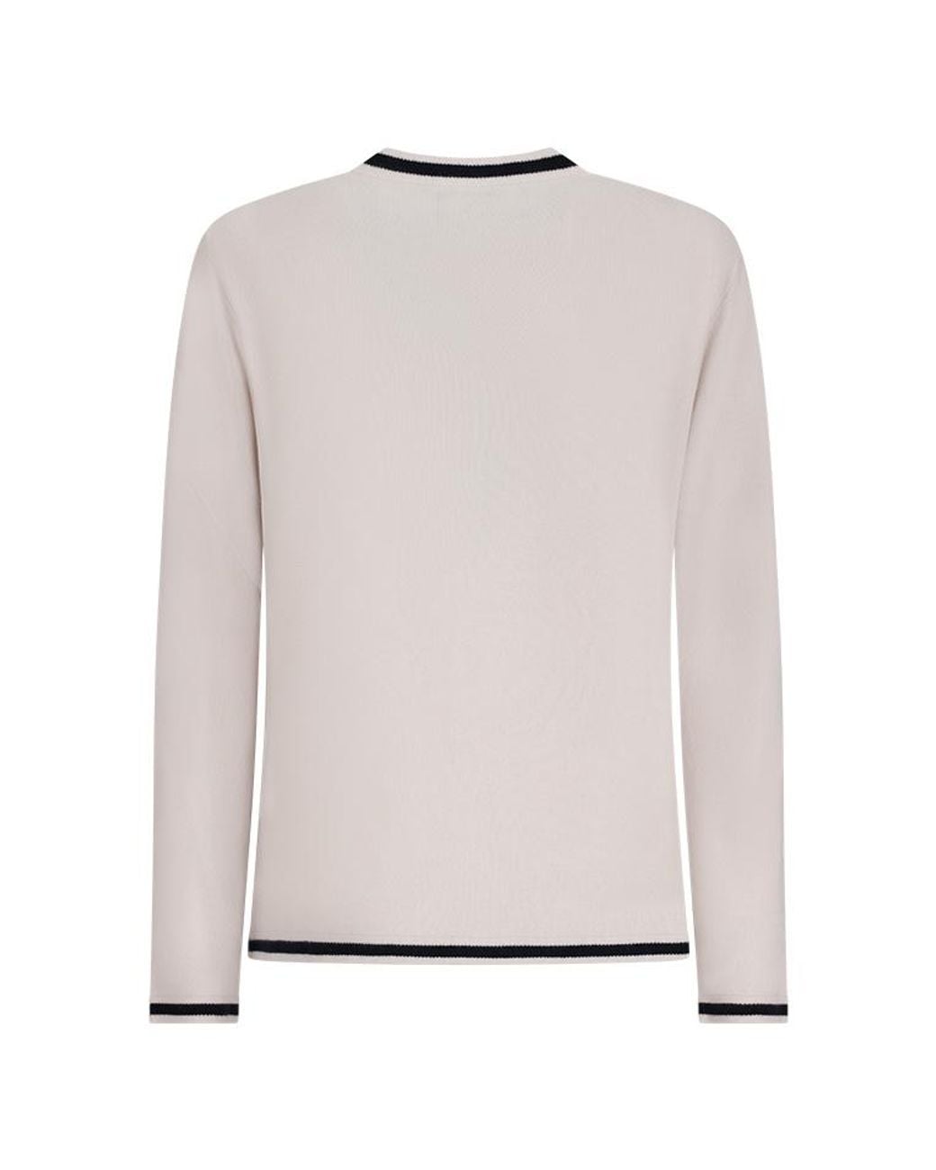 Max Mara Gray 'S Contrast Trim V-Neck Cardigan