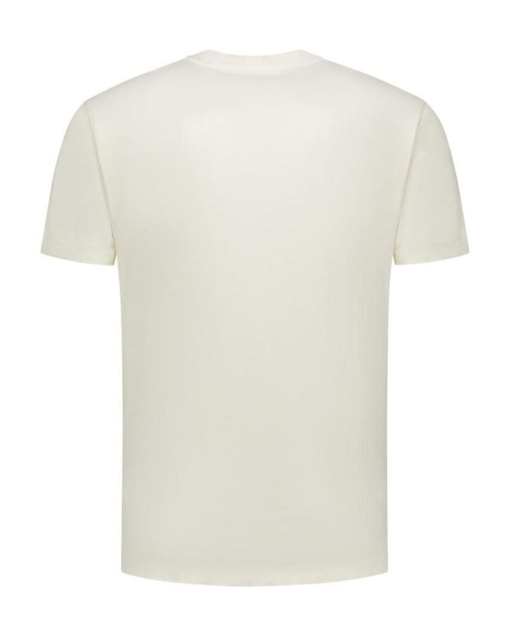 Stone Island White Compass Patch Slim T-Shirt for men