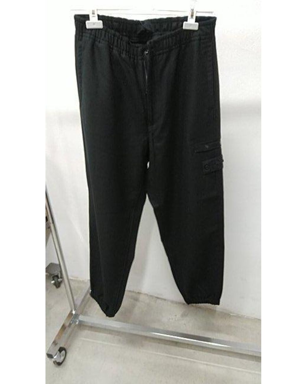 Stone Island Black Ghost Cuffed Trousers for men