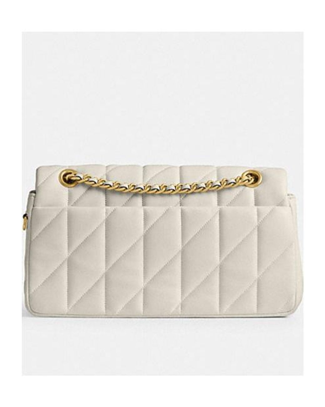 COACH Natural Tabby 26 Logo Plaque Quilted Crossbody Bag