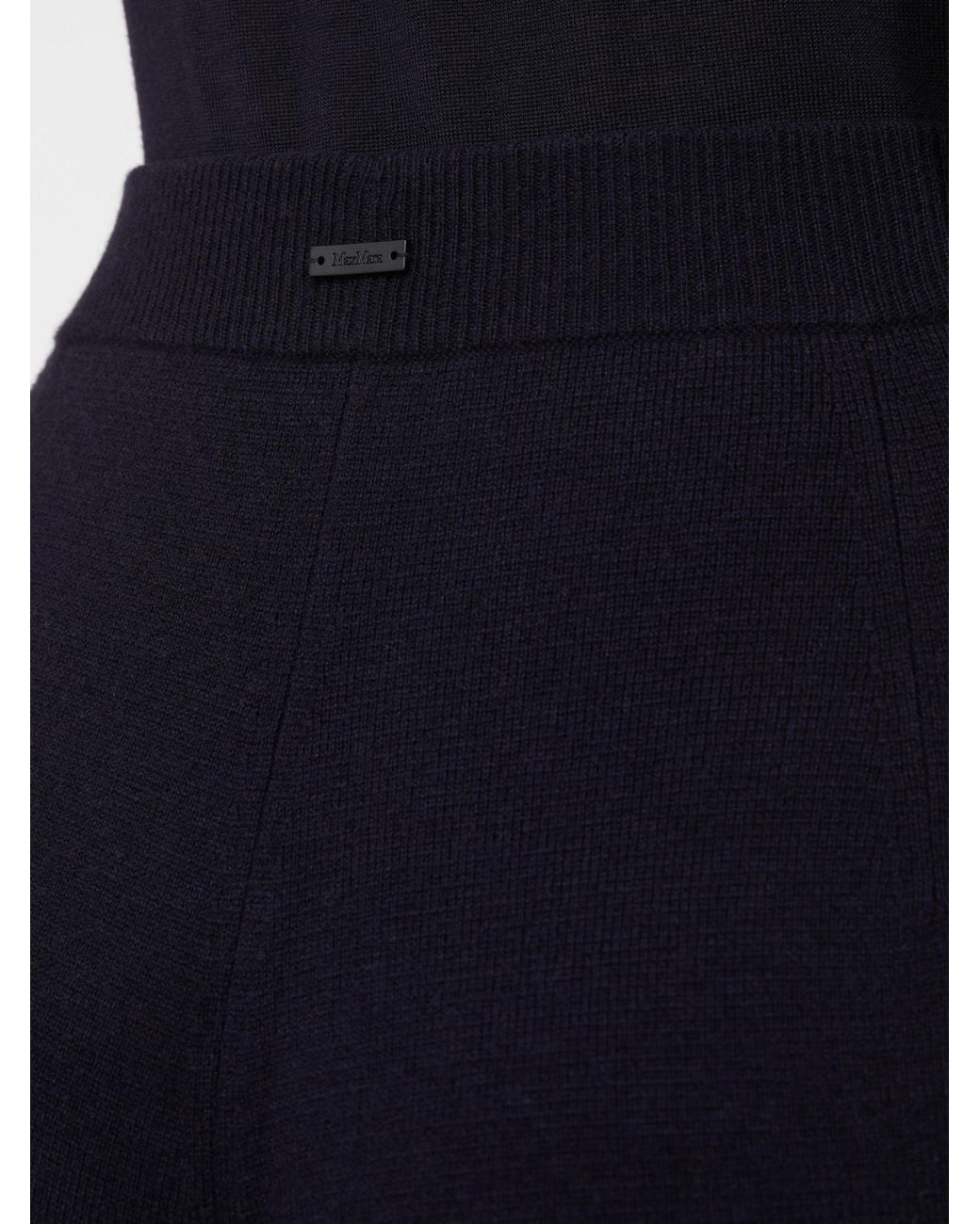 Max Mara Black Judy Wide Leg Knitted Trousers