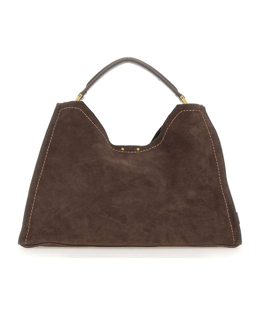 Gianni Chiarini Brown Aurora Trapeze Shoulder Bag