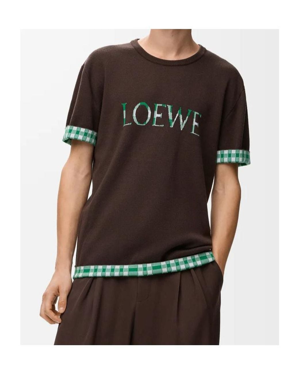 Loewe Multicolor Wool And Cotton Blend T-Shirt for men