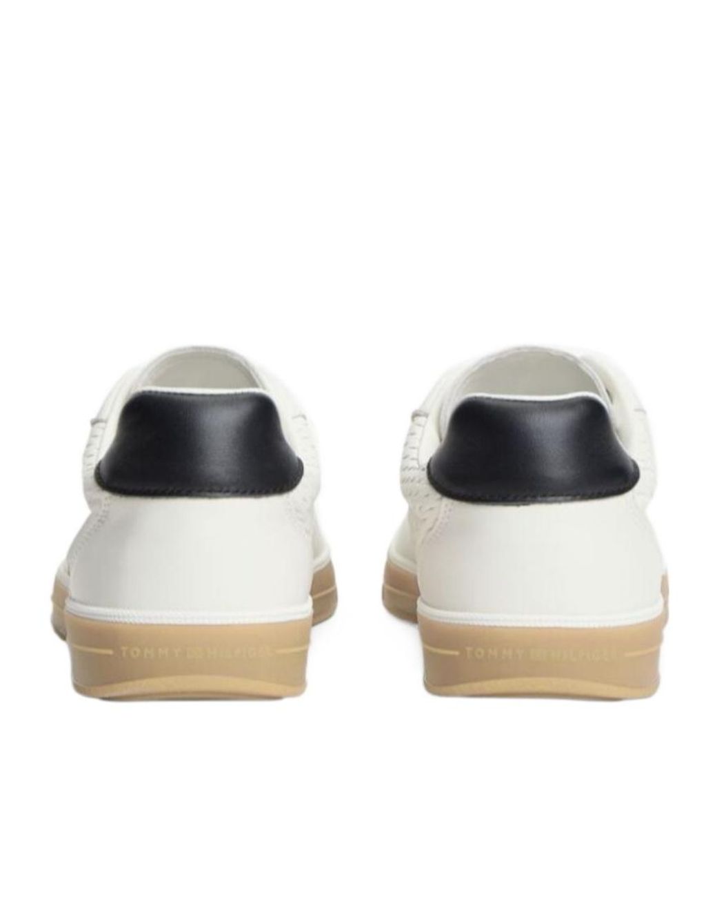 Tommy Hilfiger White Textured Low-Top Sneakers for men
