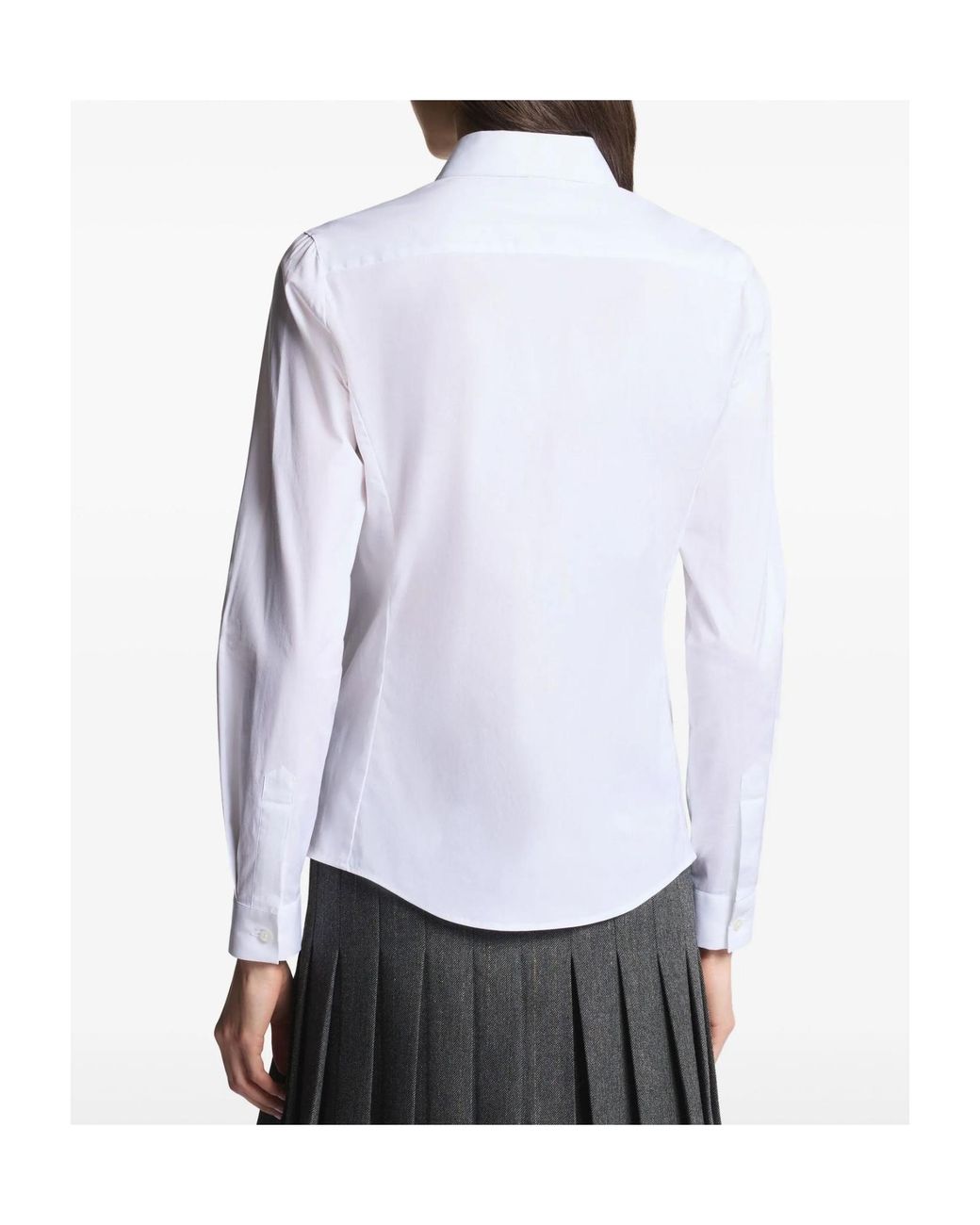 Fay White Slim Stretch Poplin Shirt