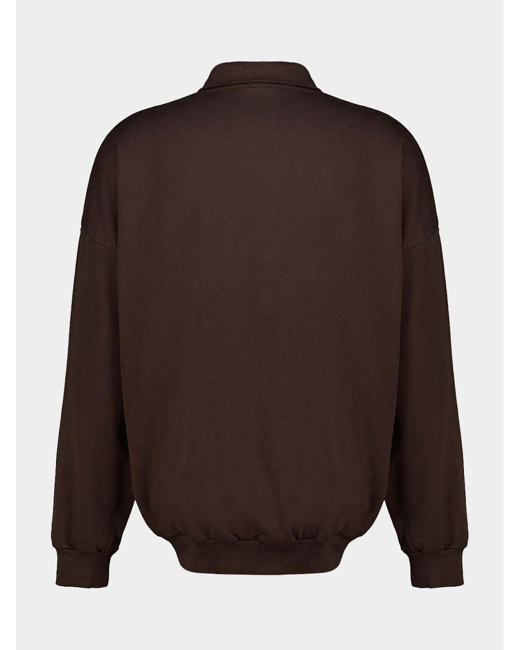 Auralee Brown Long-Sleeve Zip-Up Jacket for men