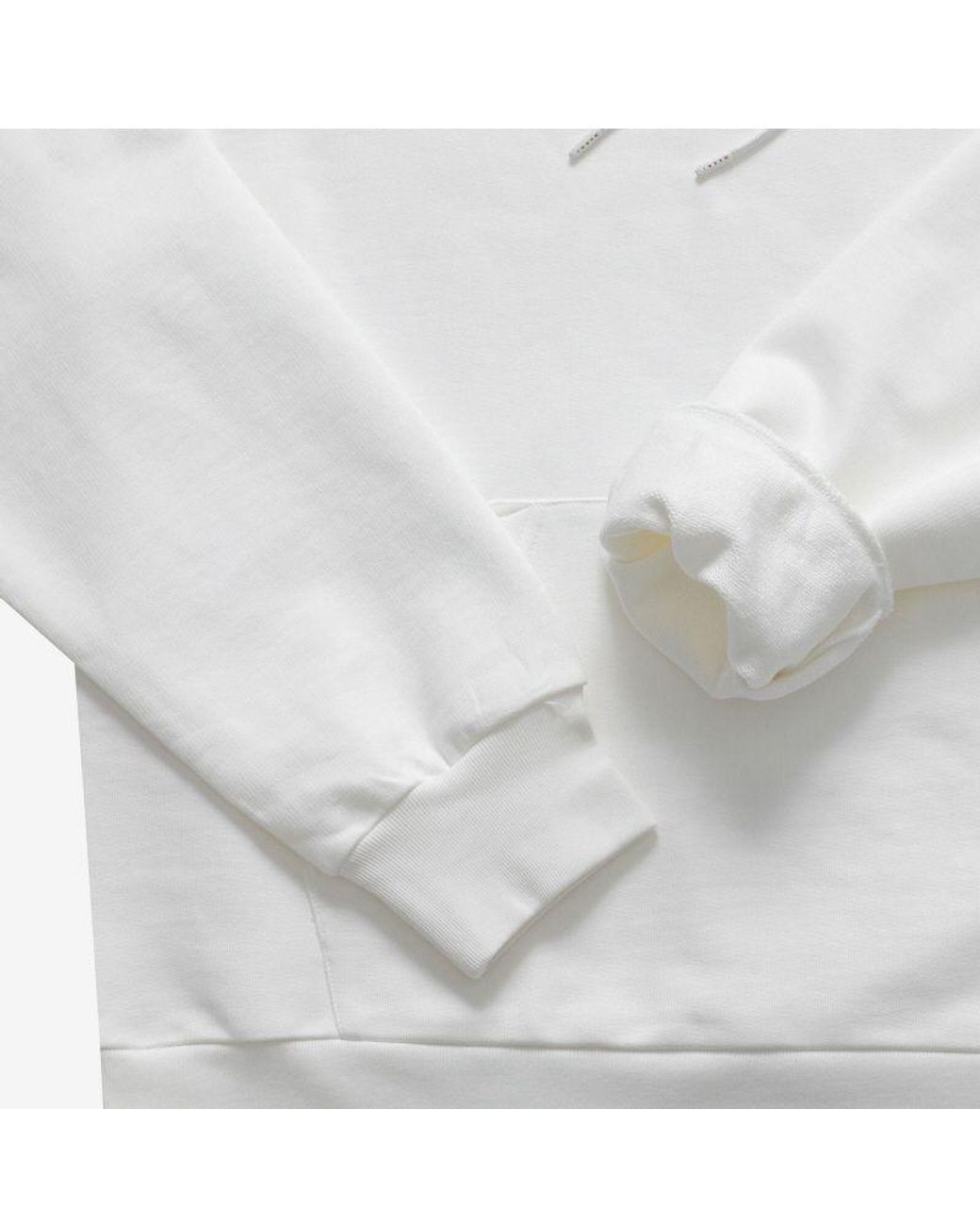 Marni White Logo Printed Drawstring Hoodie for men