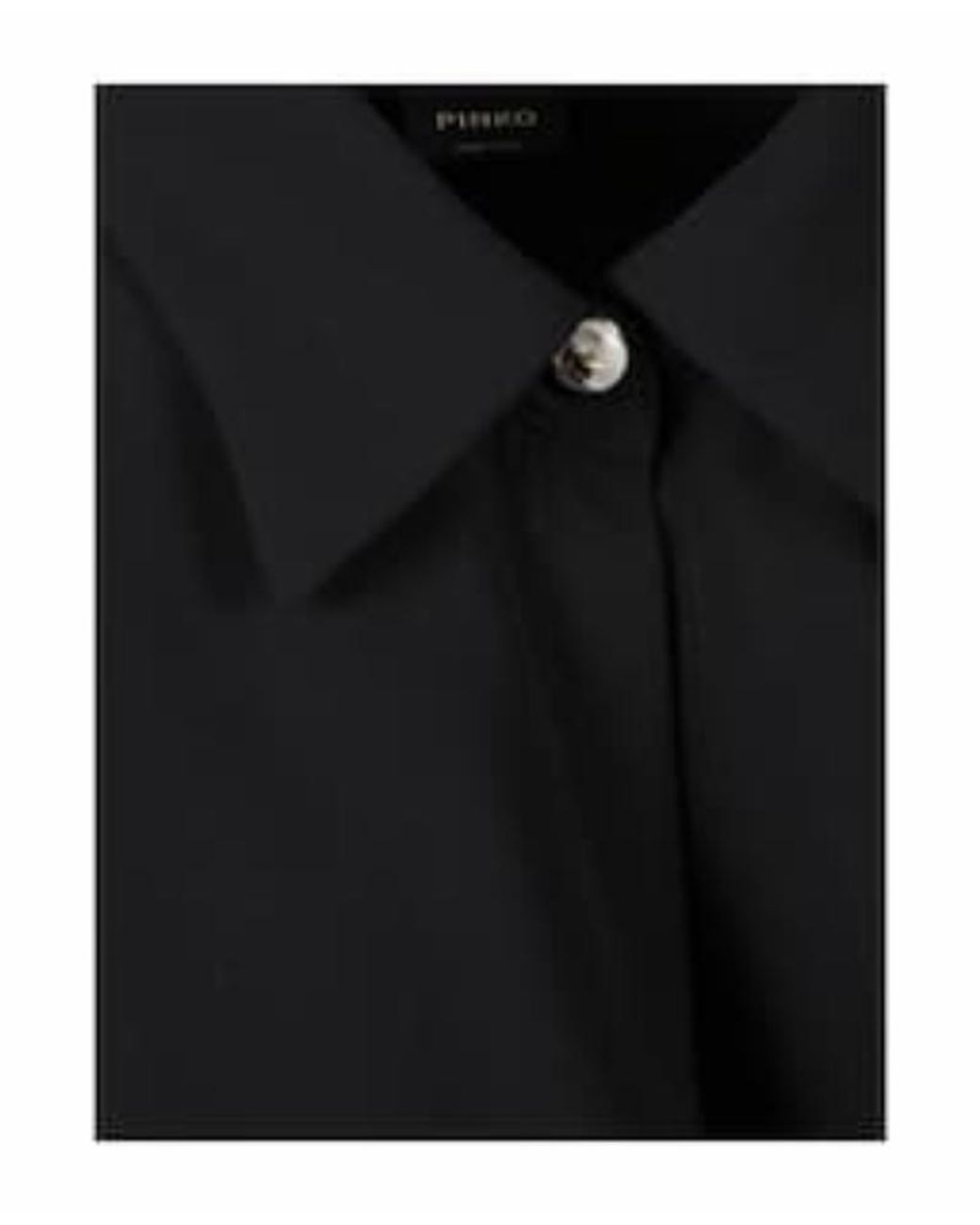 Pinko Black Tie-Waist Shirt Midi Dress