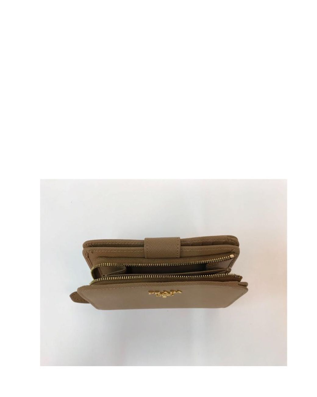 Prada Brown Logo Embossed Wallet