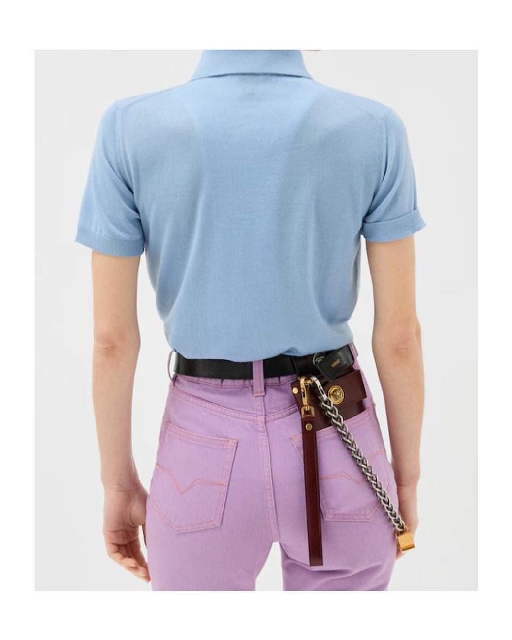 Versace Blue Buttoned Cardigan