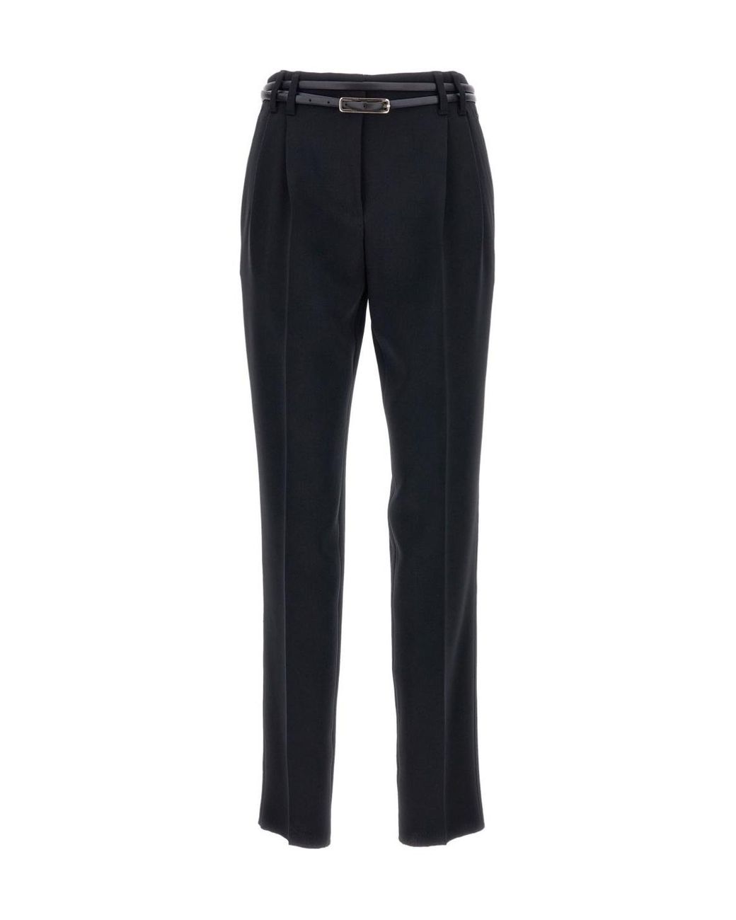 Max Mara Blue Belt Loops Slacks