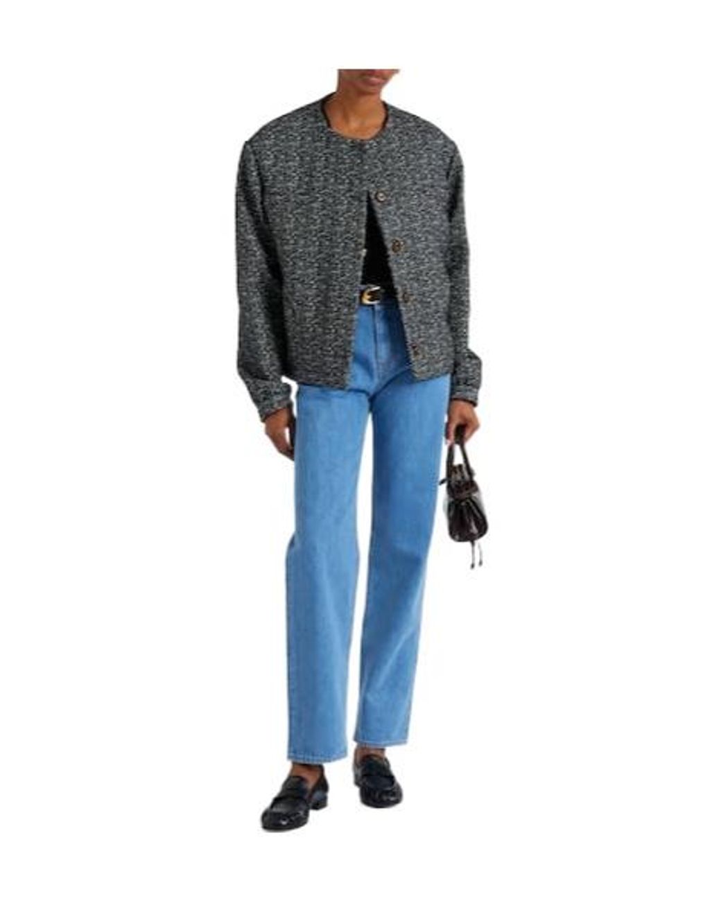Blazé Milano Gray Mélange Cotton-Blend Jacket