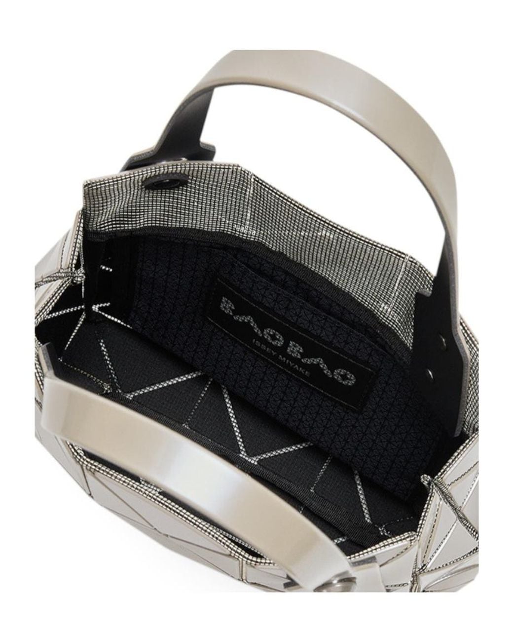 Issey Miyake White Geometric-Patterned Handbag