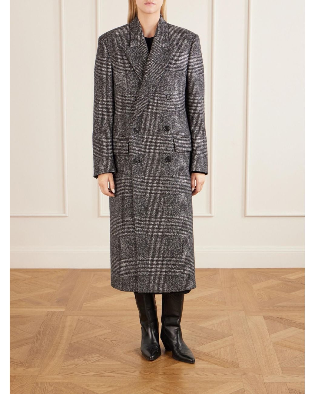 Nili Lotan Gray Simple Long Coat