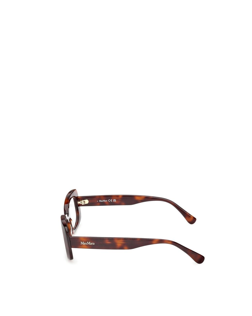Max Mara White Rectangular Frame Glasses