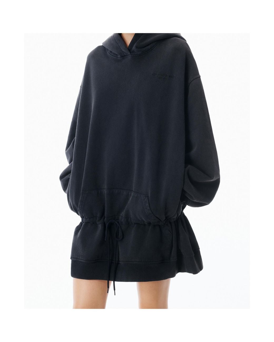 T By Alexander Wang Blue Dropped Waist Hoodie Dress
