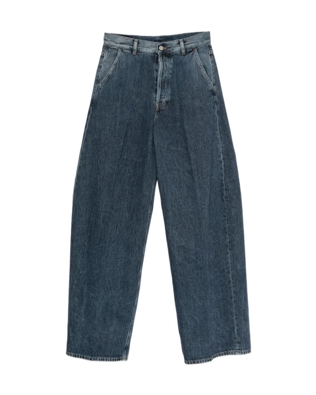 Dondup Blue Alek Wide-Leg Jeans