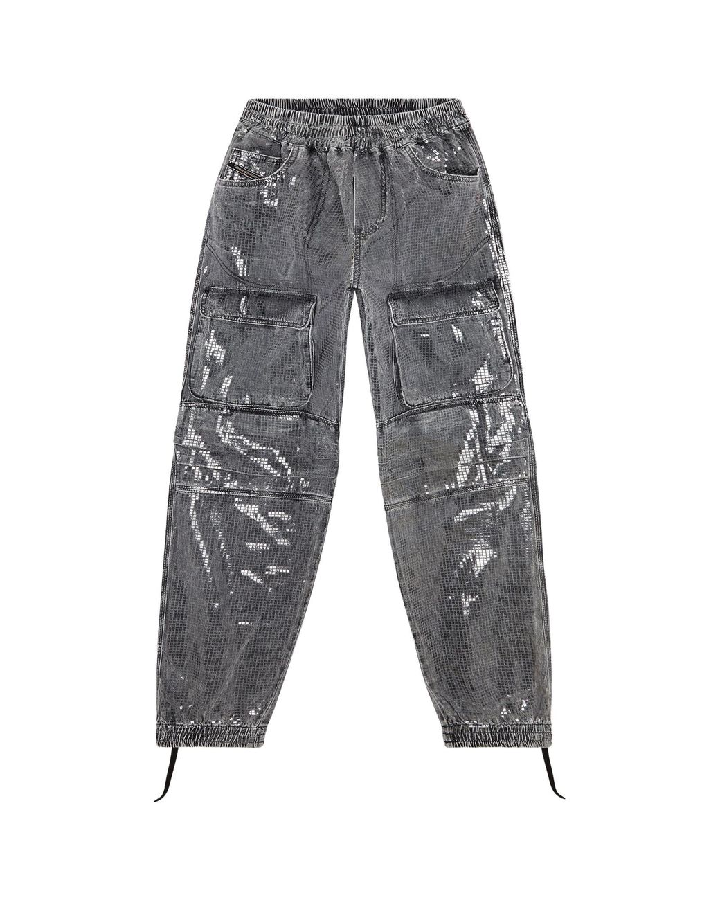DIESEL Gray D-Mirt 0Pgac Straight-Leg Cargo Jeans