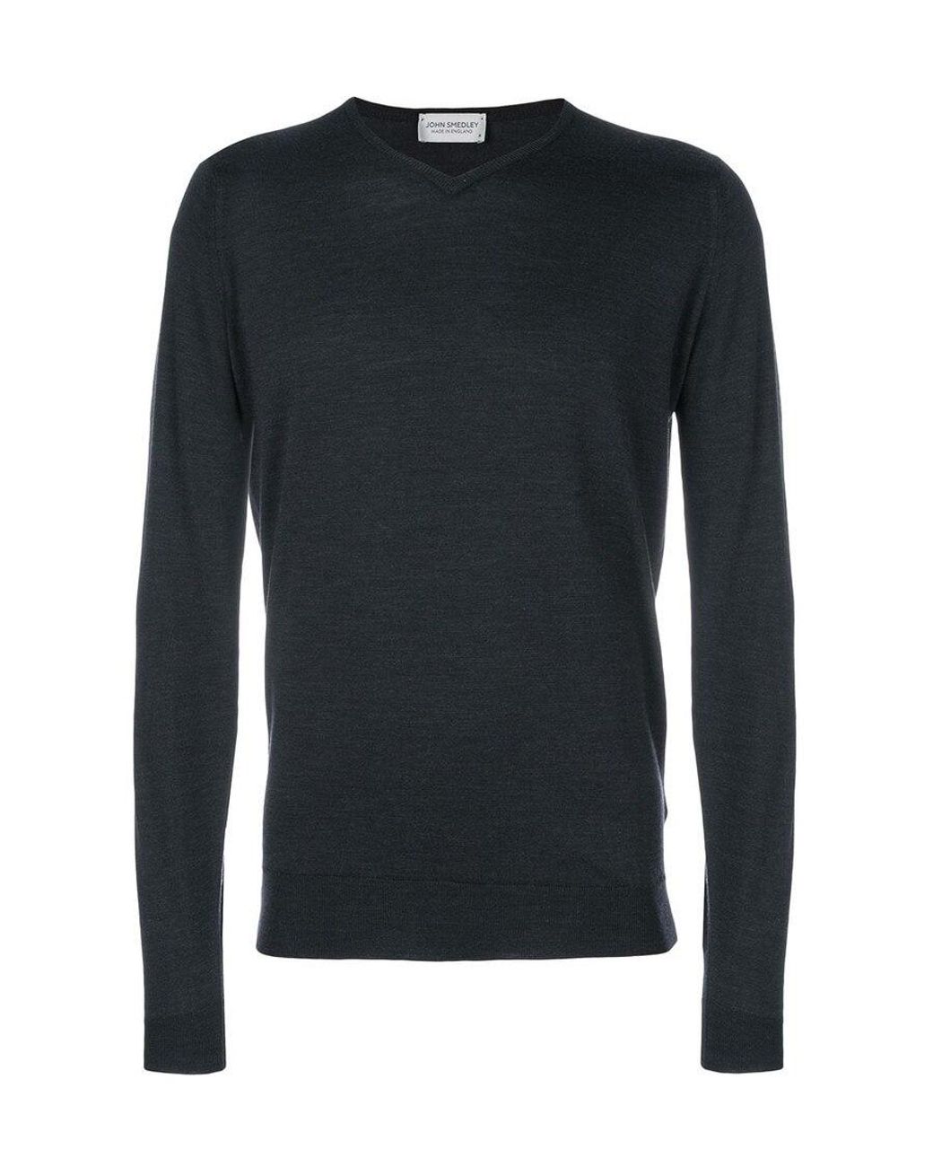 John Smedley Blue Classic Long-Sleeve Sweater for men