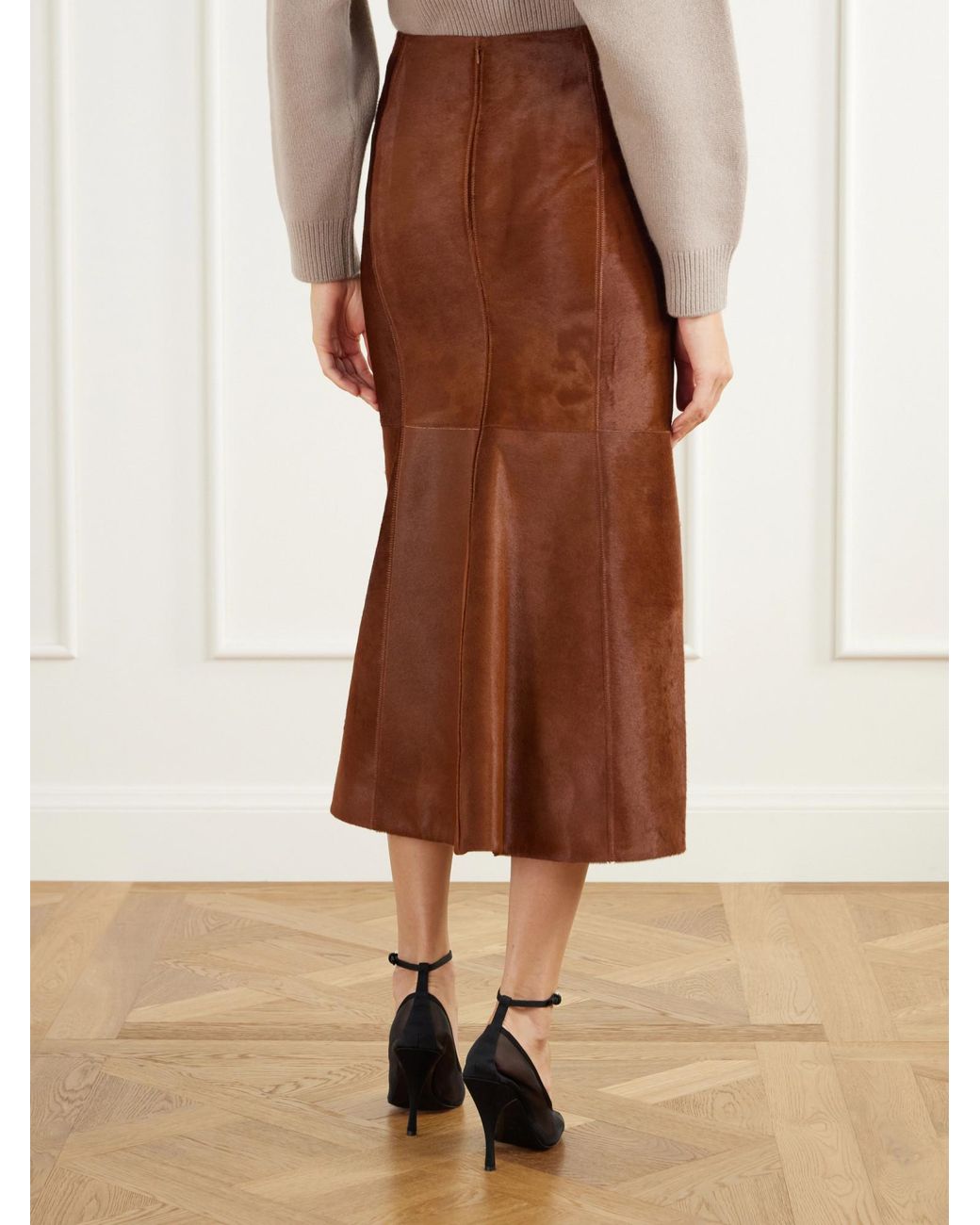Alaïa Brown A-Line Skirt