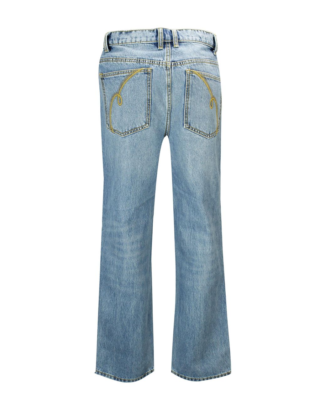 Tory Burch Blue High-Rise Straight-Leg Jeans