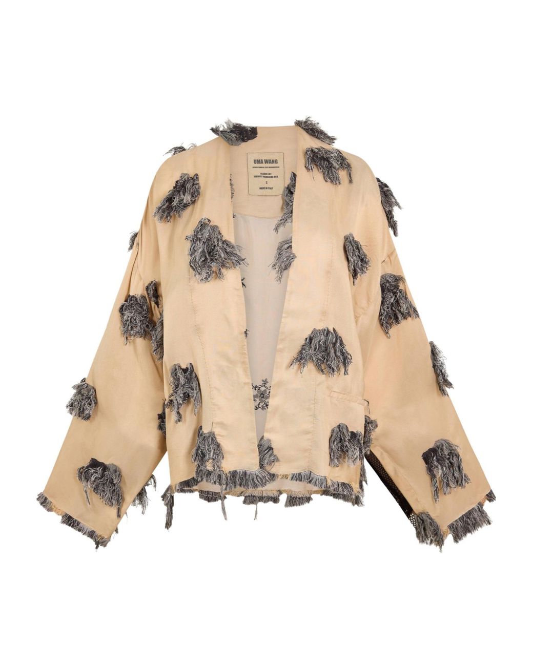 Uma Wang Natural V-Neck Cardigan Jacket