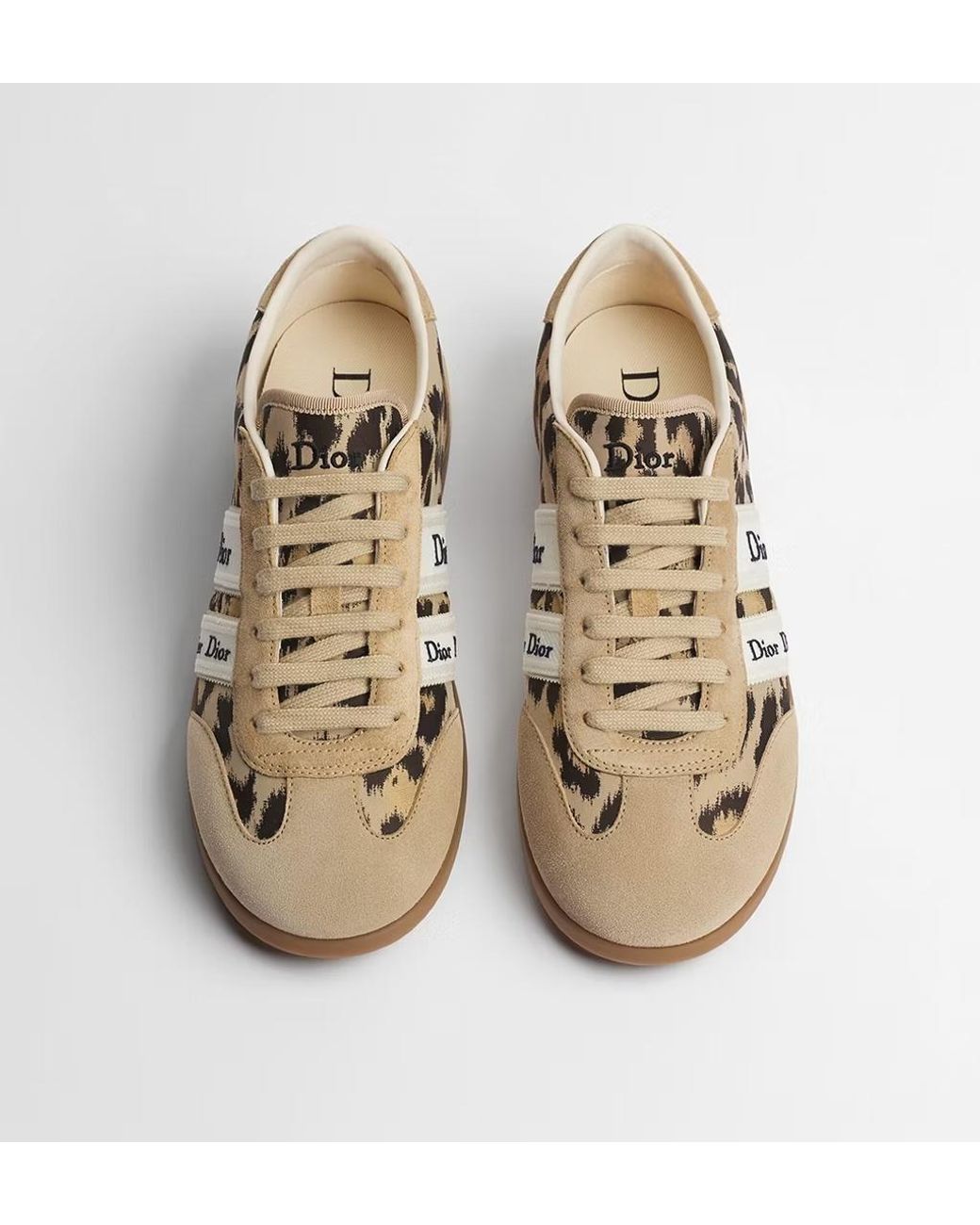Dior Brown Ribbon Sneakers